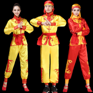 打鼓演出服装舞龙服装腰鼓服装演出服男女中国风舞狮威风锣鼓服装