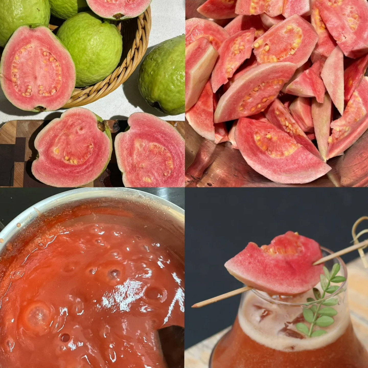 芭乐果酱红心果味饮料浓浆满瓶商用奶茶店专用红番石榴果酱原浆
