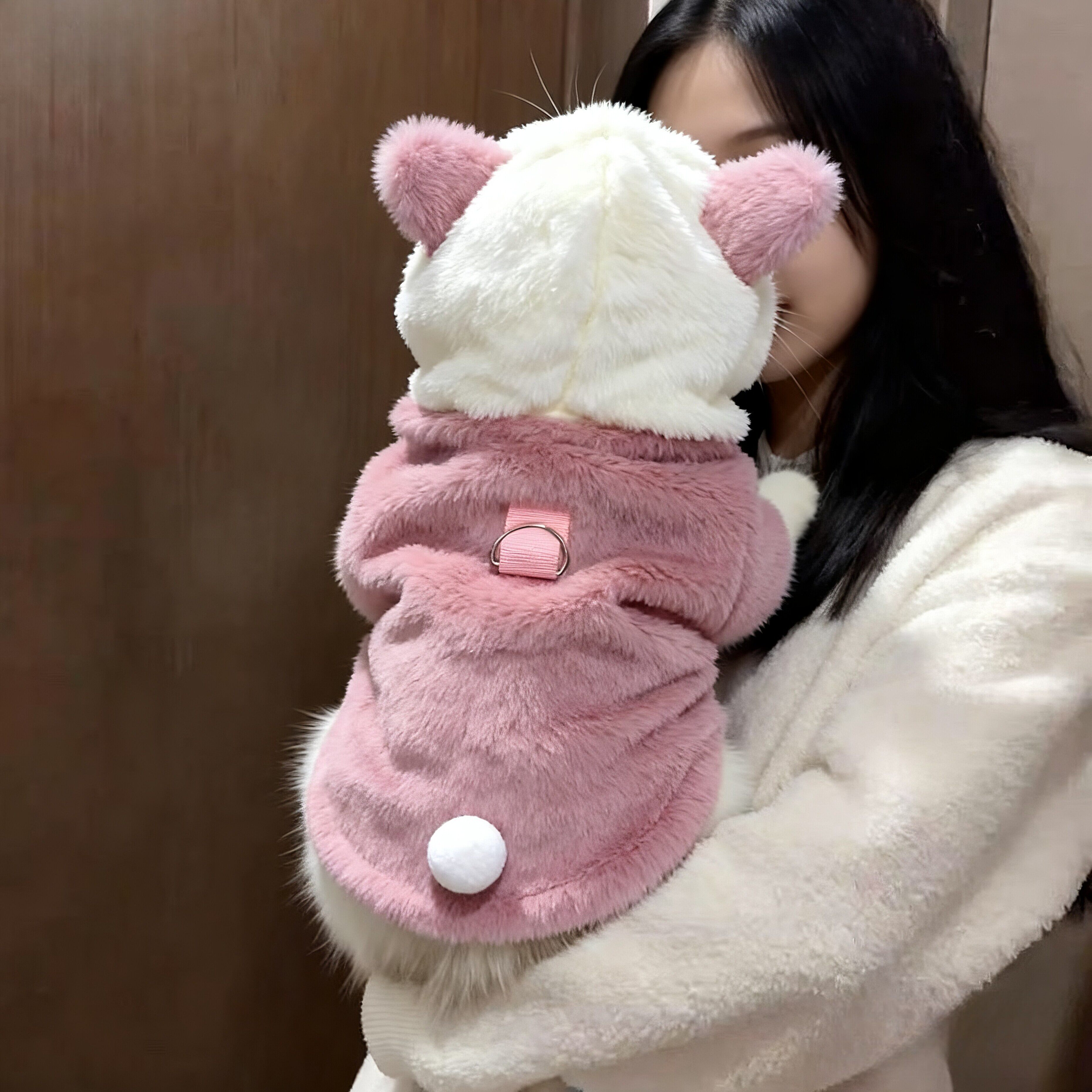 猫咪衣服秋冬保暖带帽棉衣布偶英短幼猫宠物小狗狗加绒加厚防掉毛