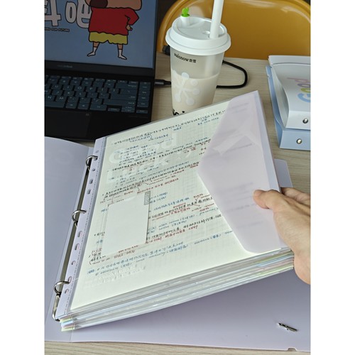 【学习搭子】活页文件夹透明插页学生专用a4资料夹防水试卷收纳袋