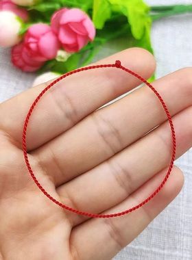 极细小红绳超细手工编织玛瑙手链情侣本命年转运不掉色in手绳脚绳