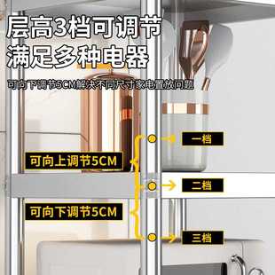 储新品 不锈钢货架置物架厨房落地多层架子夹缝小尺寸家用阳台窄款