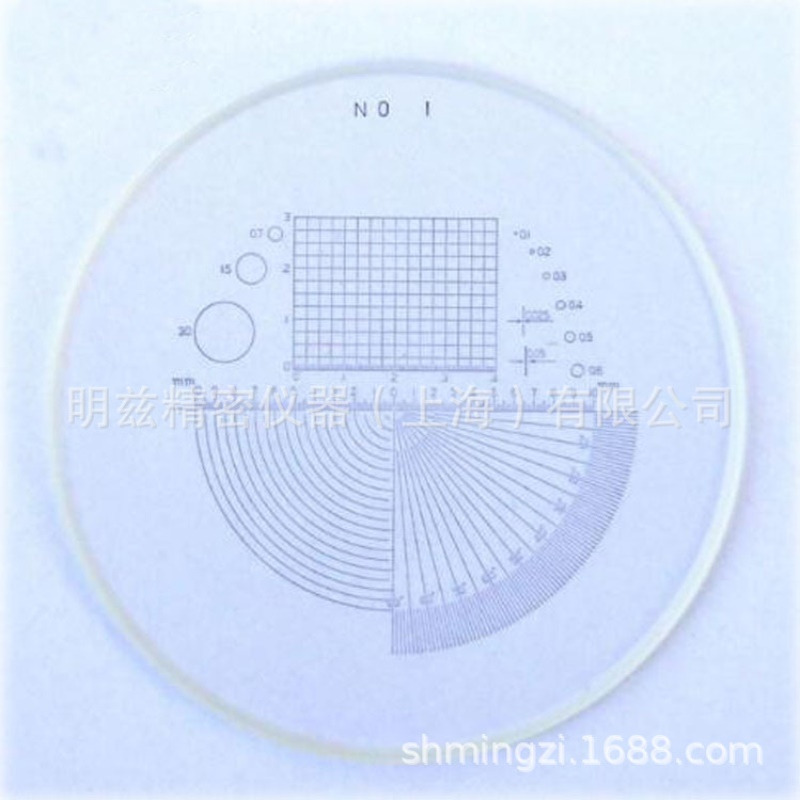 明兹厂家 供应 望远镜转用 角度 网格 点规分划板 尺寸35mm