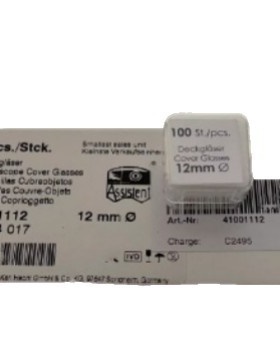 德国Assistent圆形12mm盖玻片 型号:AA522-41001112