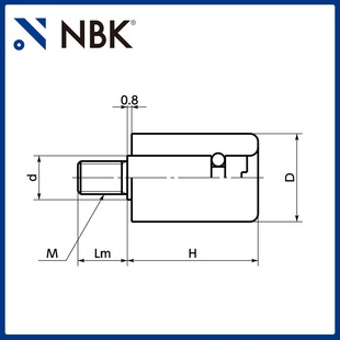 NBK 机械零件配件工厂直售 GMP微型塑料旋转握柄钢材质外螺纹手柄