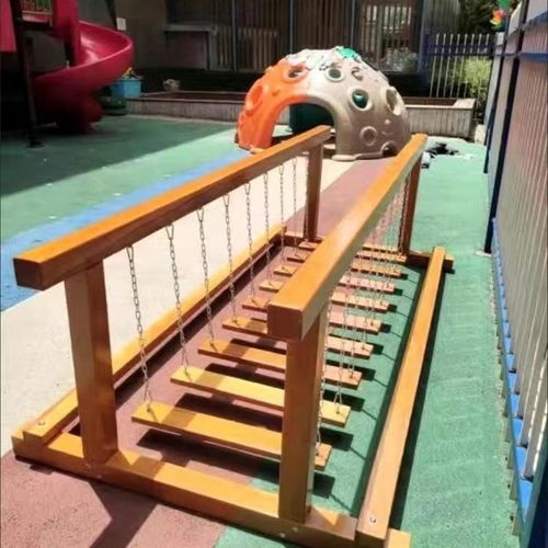 幼儿园户外攀爬架组合大型实木滑梯儿童游乐场爬网荡桥攀岩墙设施