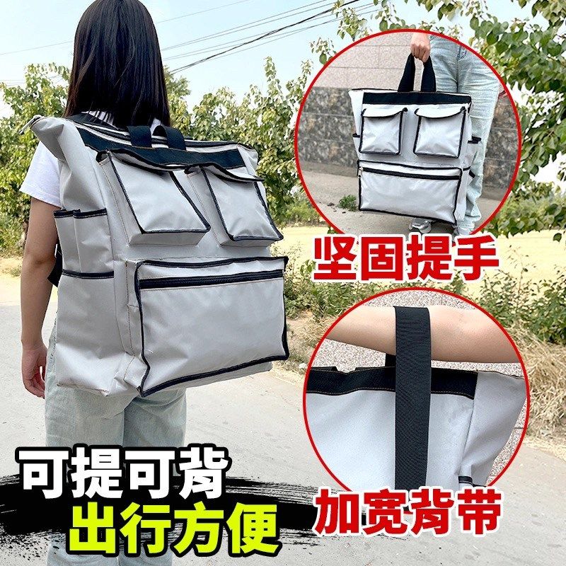 揹包马蜂服收纳揹包大容量双肩带加厚抓蜂收纳包蜂场多口袋轻便包