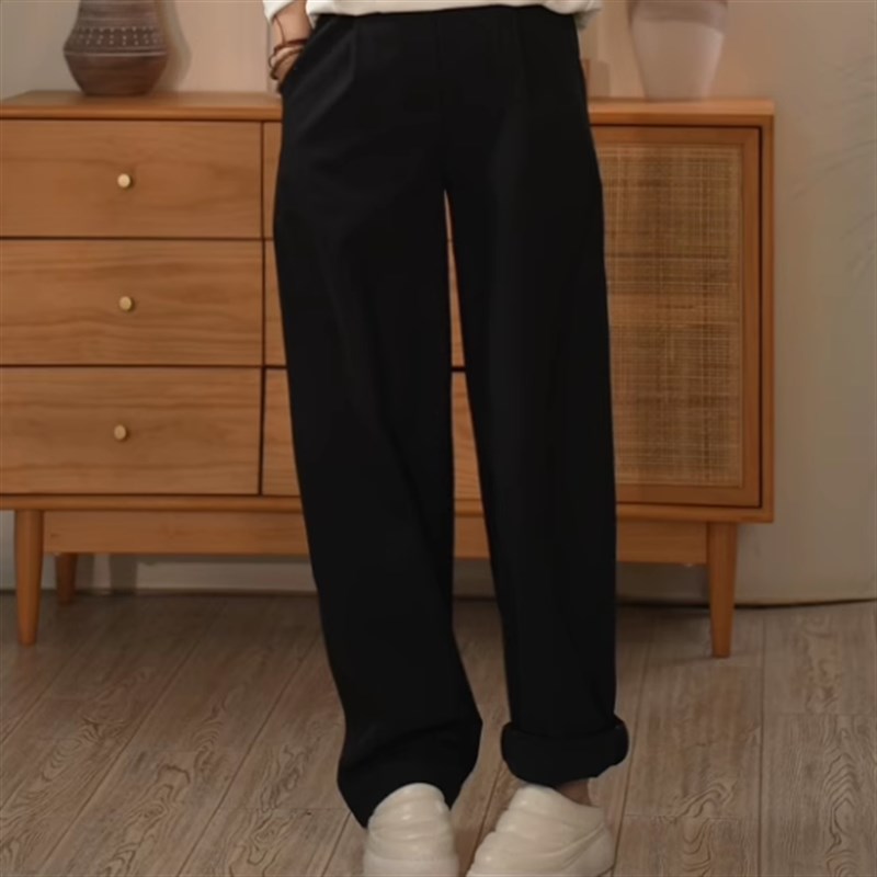 【叭哒不惑】呼吸裤 萝卜休闲松紧腰西裤高腰显瘦阔腿裤女春夏