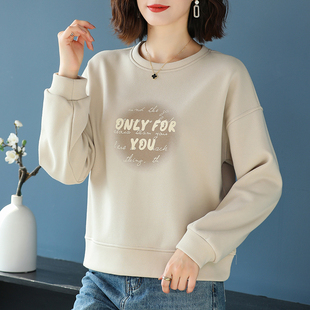 秋装卫衣女2024新款爆款女士春秋薄款女装粉色减龄女款无帽上衣潮