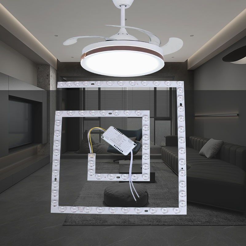 风扇灯led灯芯灯条餐厅吊扇灯专用光源吸顶灯方形灯片替换改造灯,家装灯饰光源,LED球泡灯,淘宝优惠券,粉丝福利购,淘宝优惠卷