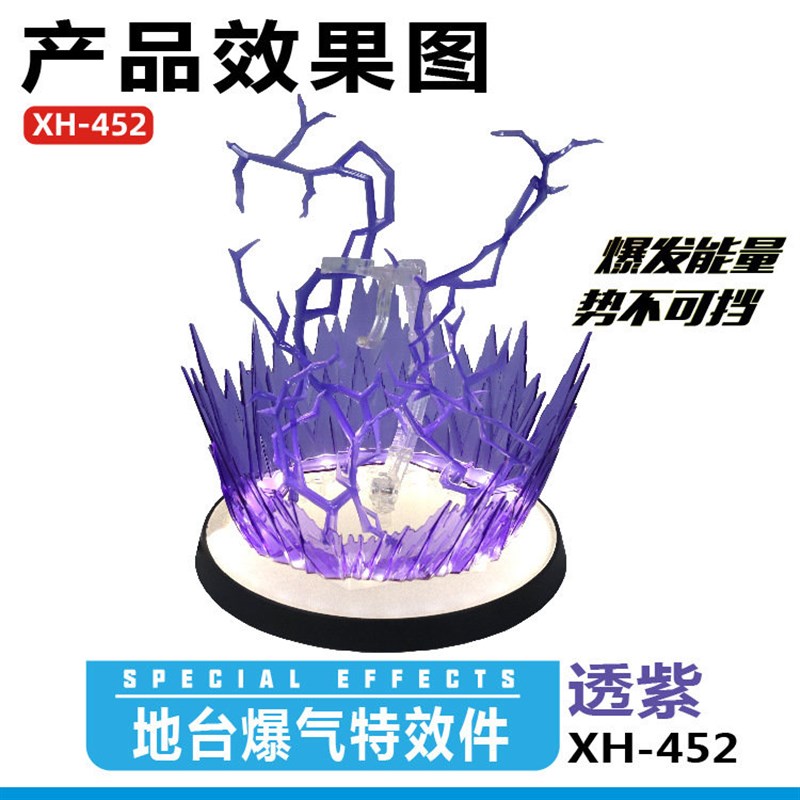 星魂特效件 模型 手办支架 人偶 展示台 灯光地台+爆气特效件套装