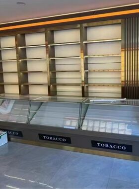 定制超市柜台便利店货架陈列柜实木酒柜商场烟酒展示柜Z红酒柜白
