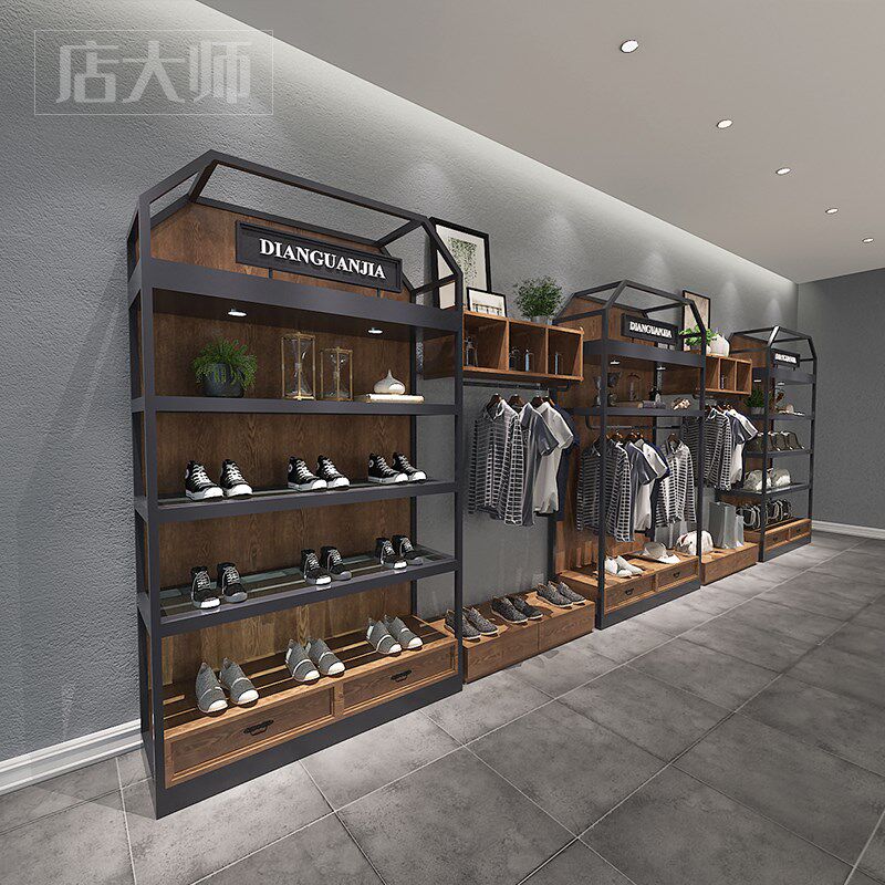 鞋店鞋架服装g店展示架商场包包精品落地陈列货架卖鞋子的摆货架