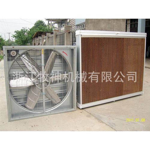 风机湿帘降温系统 温室大棚 养殖场风机水帘湿帘通风降温系统