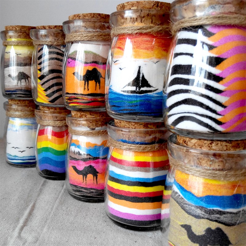 微码客 / 创意DIY自制沙瓶画 艺术创作材料包 手工创意沙画沙瓶画