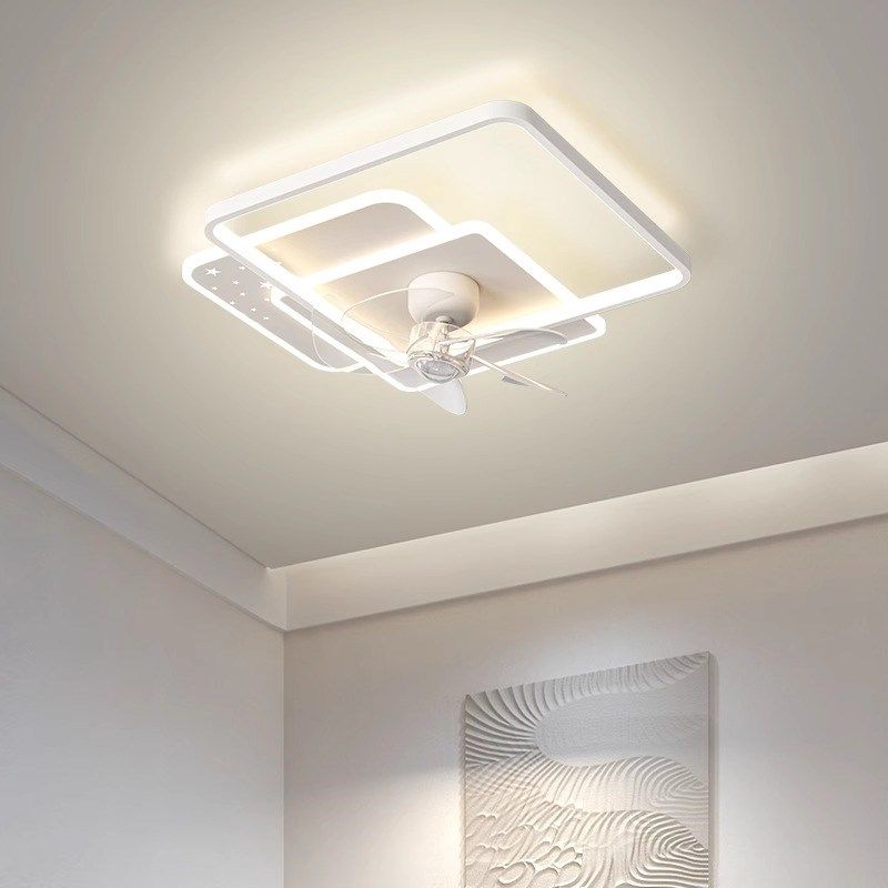 现代简约大气风扇灯360度摇头静音吸顶灯LED个性创意餐厅客厅灯具,家装灯饰光源,风扇灯,淘宝优惠券,粉丝福利购,淘宝优惠卷