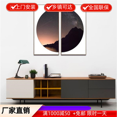 新款意式电视柜北欧轻奢大理石z视听柜钢琴烤漆客厅电视柜地柜定