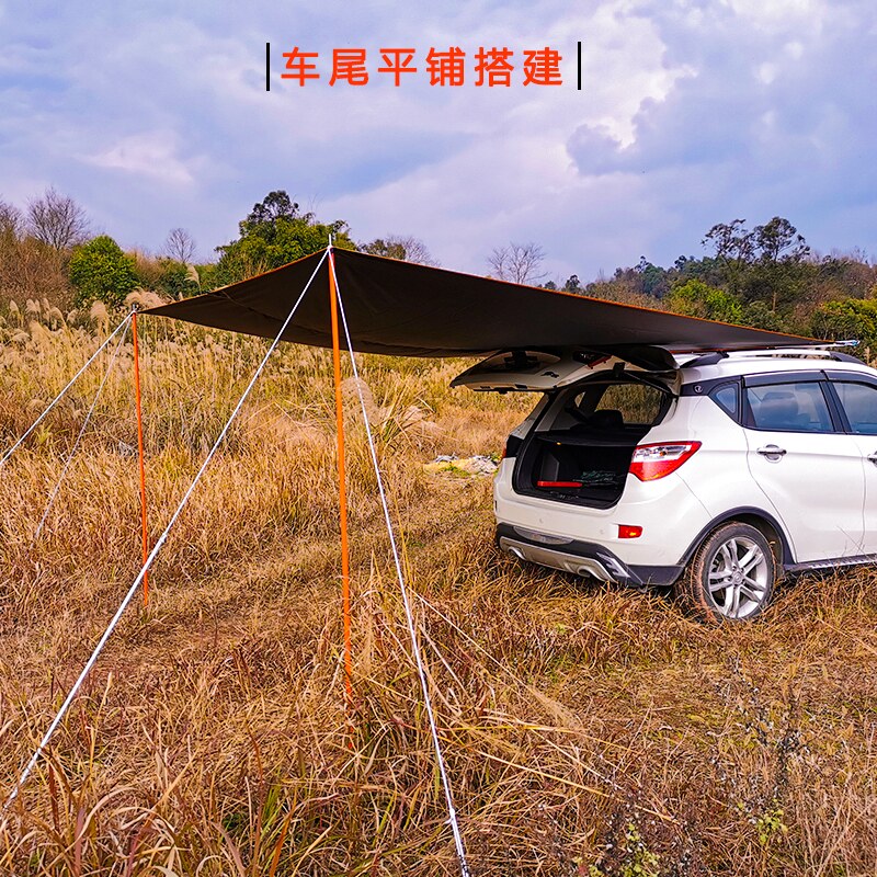 天幕车边帐篷车顶伸缩杆侧帐车载遮阳棚车顶加X粗伸缩杆侧帐
