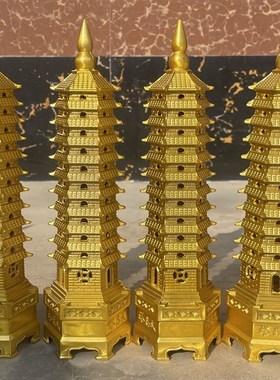 纯铜十一层文昌塔铜11层13层铜九层七层文N昌塔书房工艺品桌面摆