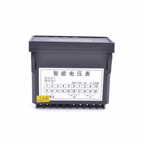 智能变交流电流表数显p404t带上字两路电压送直流继电器下限报警