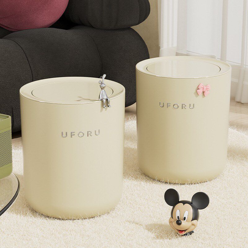 垃圾桶家用2024新款客s厅厨房厕所卧室奶油风袋宿舍大号容量高颜