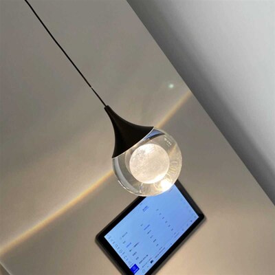 玄关小吊灯法式网红床头吊灯卧室极简吧台水滴吊灯玄关吊灯极简灯