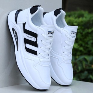 百搭防臭运动休闲男款 男鞋 皮面老爹鞋 防水2023新款 跑步小白 秋季