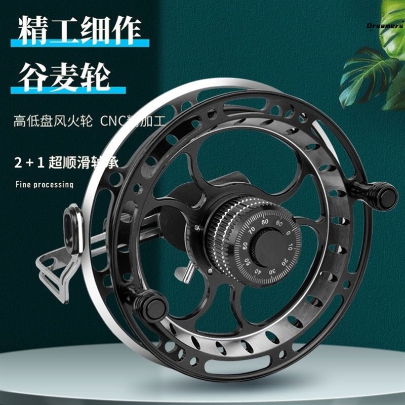 。谷麦轮全金属鱼线轮防炸线带泄力超G轻手拨轮手车轮专用前打轮