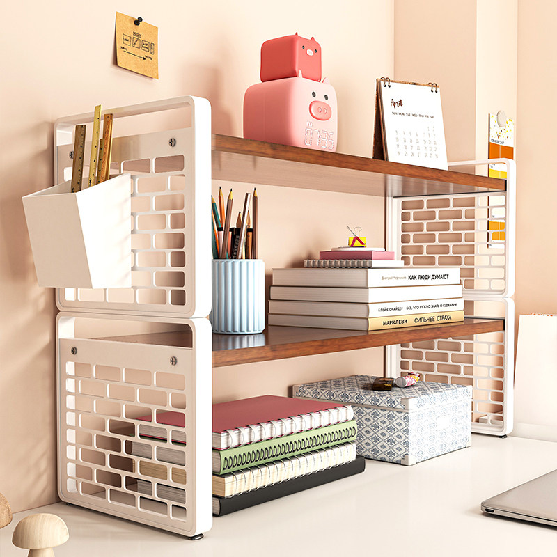 书桌收纳简易书柜收纳神器工位办公桌客厅台面水杯架餐桌上整理架