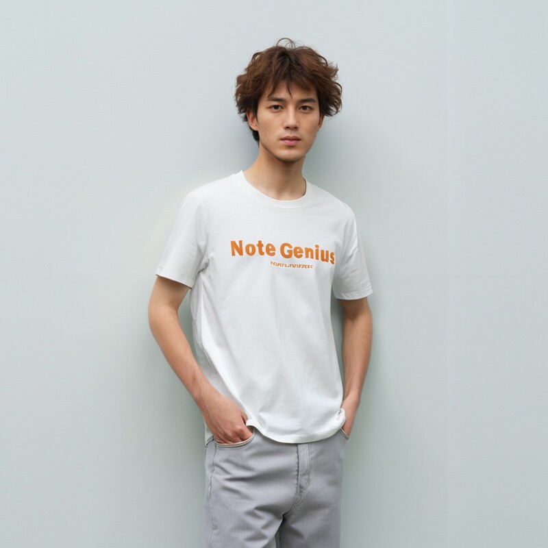 潮牌短袖正肩潮流T恤男生显高显瘦标语短袖T恤身形更完美棉质男士