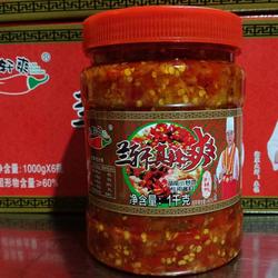 湖南辣椒酱兰轩真辣爽1kg长沙剁辣椒蒸鱼拌饭带油剁椒酱通用食材