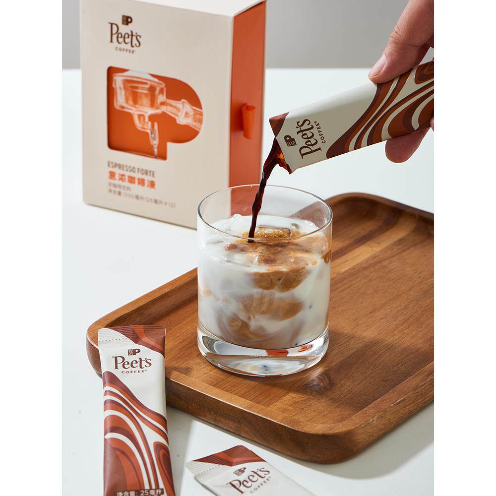 【新品】peets皮爷意浓咖啡液浓郁巧克力坚果风味口感醇厚多盒装