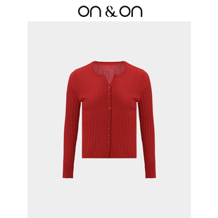 韩系简约气质百搭柔软舒适针织开衫 新款 女 安乃安2025夏季 ON＆ON