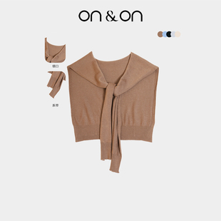 简约基础百搭针织披肩 韩系时尚 ON＆ON 安乃安2025秋冬新款