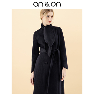 高端双面羊绒收腰长款 ON＆ON 冬季 琥珀高智风 毛呢外套 安乃安