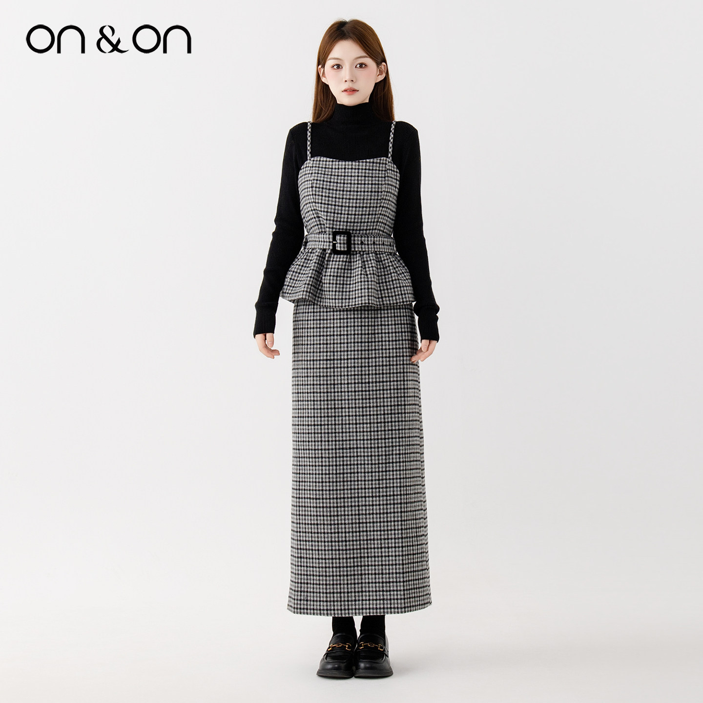 ON＆ON/安乃安2025冬季新款韩系通勤优雅气质毛呢套装+保暖针织衫,女装/女士精品,时尚套装,淘宝优惠券,粉丝福利购,淘宝优惠卷