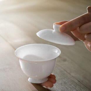 泡茶器 骨瓷盖碗超薄茶杯超轻薄家用陶瓷办公室会客功夫茶具套装