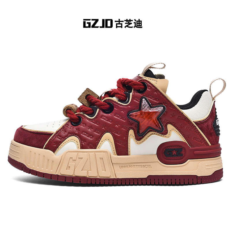 蒙恩同款GZJD/古芝迪原创情侣板鞋男女春季新款时尚休闲运动潮鞋