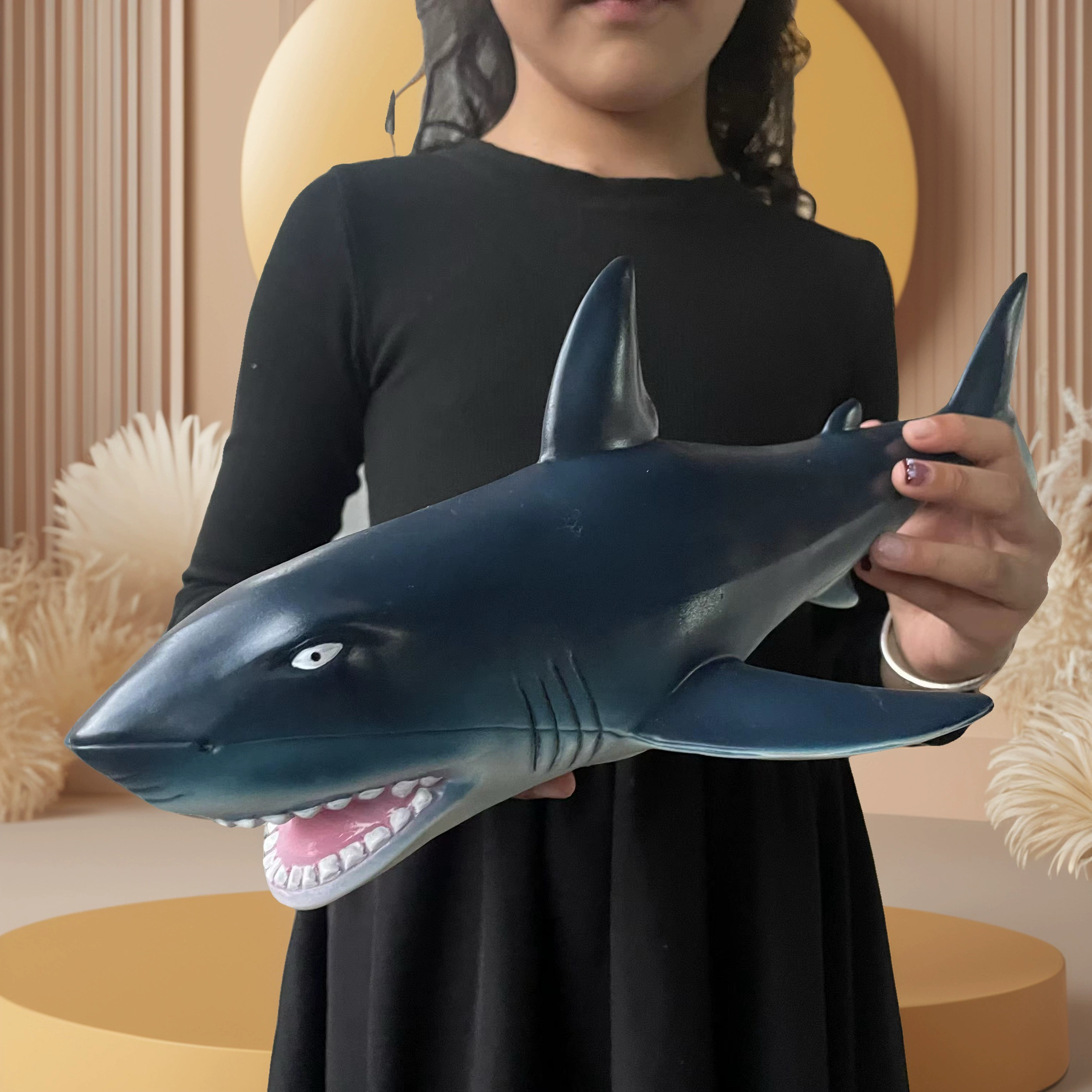 超大号仿真大白鲨软胶海洋生物海底动物模型玩具鲨鱼海豚儿童礼物