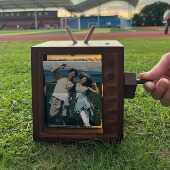 手摇动画机实木定制复古电视生日结婚情人节女朋礼物学生毕业礼物