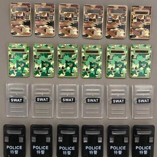 积木警察特警武器装备军事系列人仔透明防爆盾牌MOC拼装配件