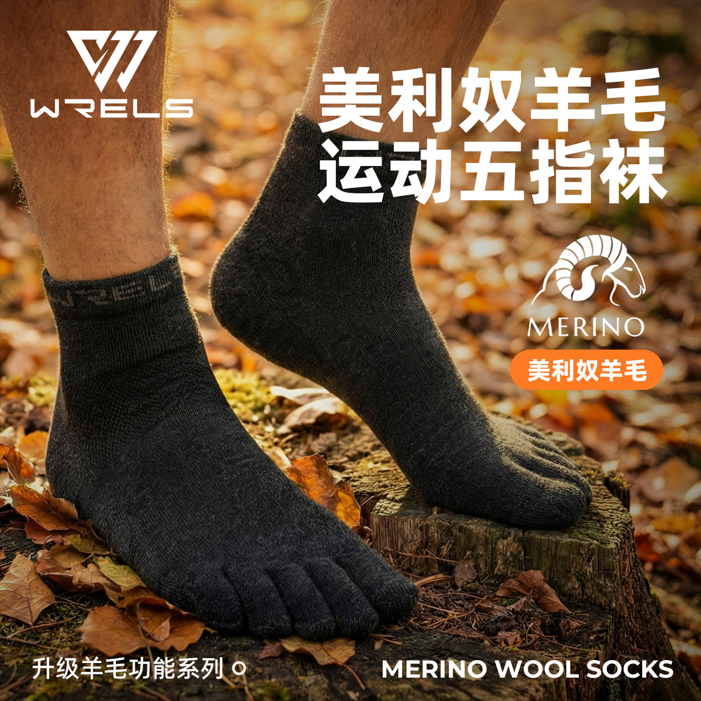 新款美利奴羊毛袜中筒排汗运动袜图片