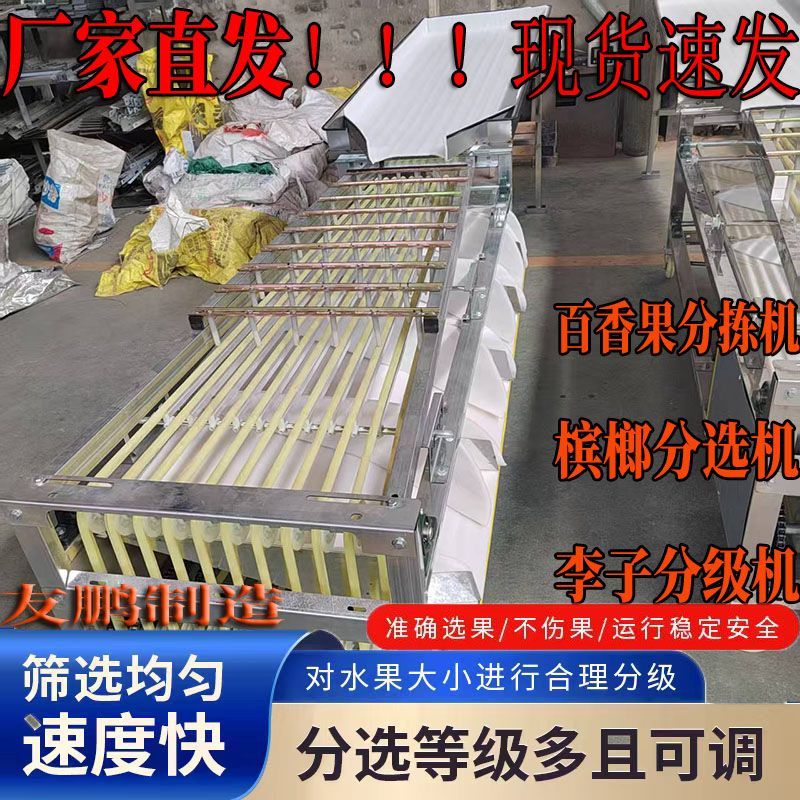 新款百香果选果机商用橙子槟榔筛选机圣女果分级机金桔李子分拣机