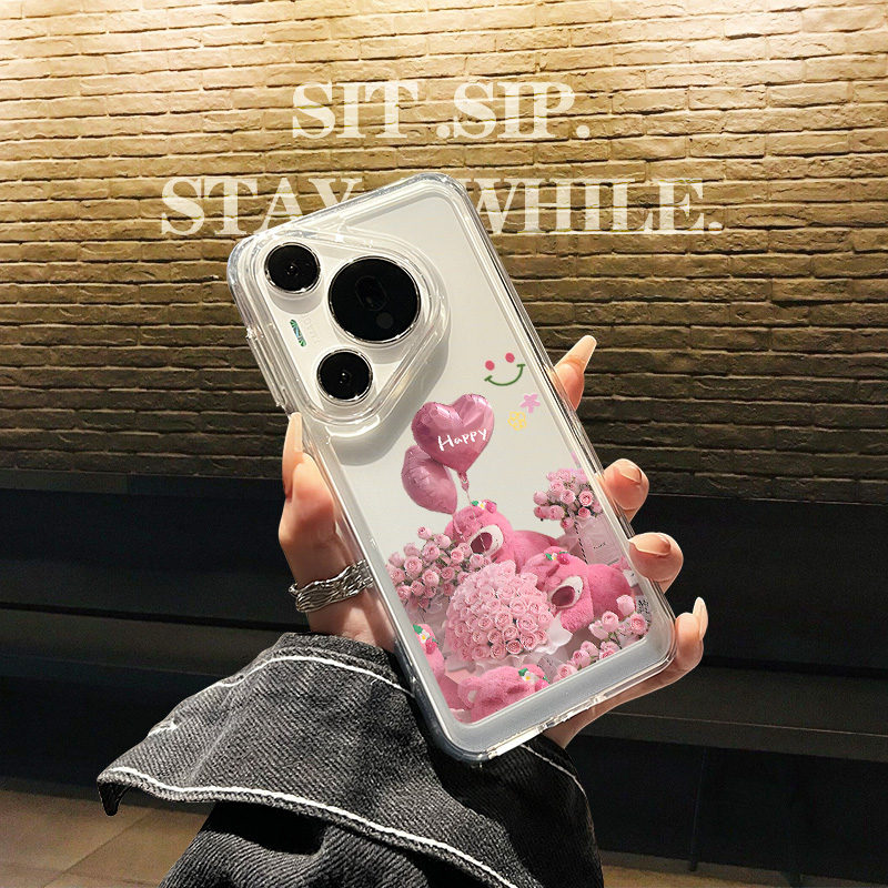 可爱女款玫瑰草莓熊手机壳