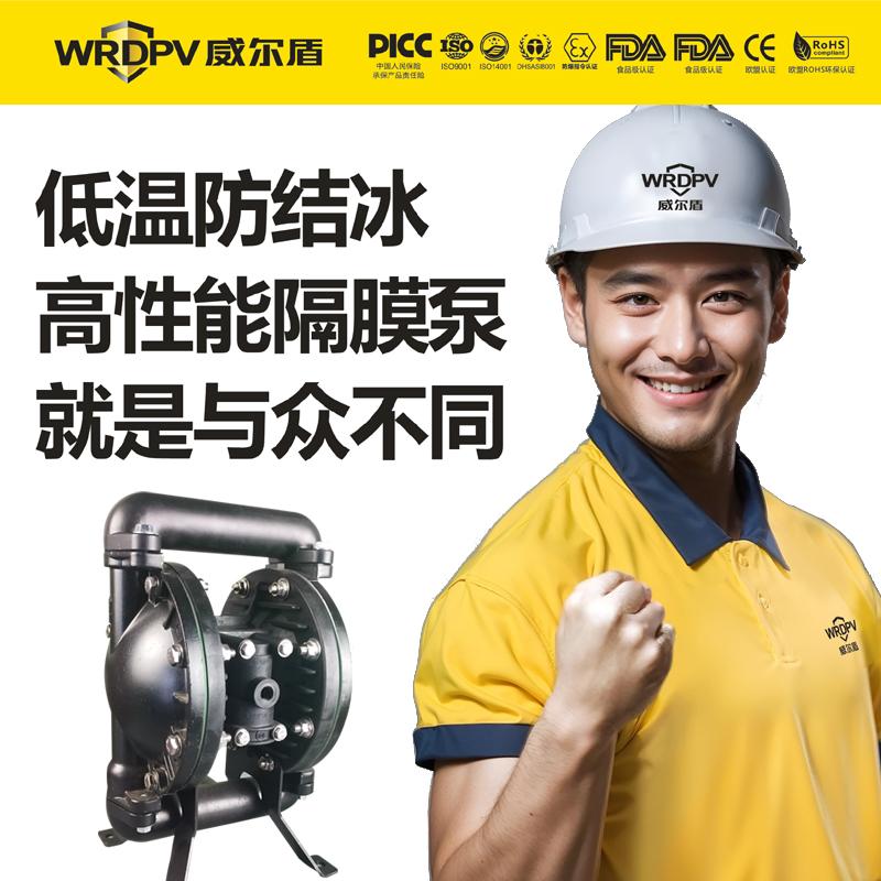 防冻结冰气动隔膜泵PPL工程塑料耐酸碱QBY-15/40铸铁铝合金抽胶泵