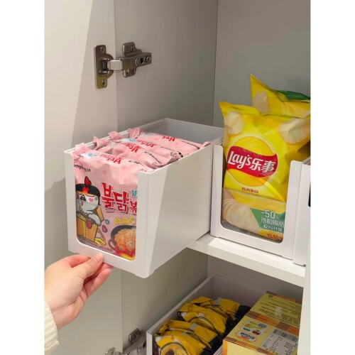 【家居好物】透明可伸缩厨房收纳盒橱柜抽屉式调料零食收纳神器