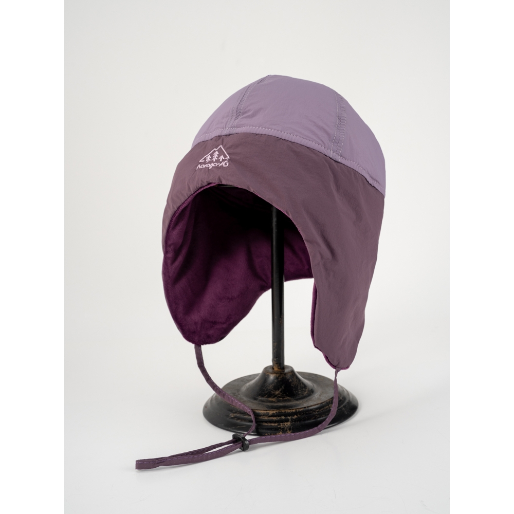 日系户外刺绣护耳保暖飞行帽女电动车可戴头盔帽子骑车加绒内胆帽