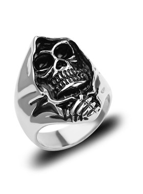 极速Vintage Gothic Wpolf Head Ring Men Bull Head Skull Spide