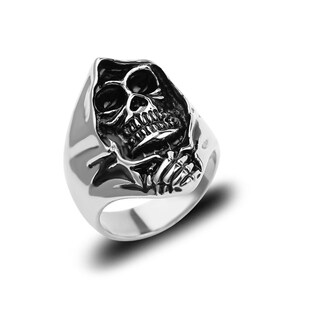 极速Vintage Gothic Wpolf Head Ring Men Bull Head Skull Spide