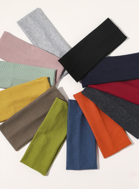 极速Fashion Absorbing Sweat Yoga Headband Candy ColWor Wide